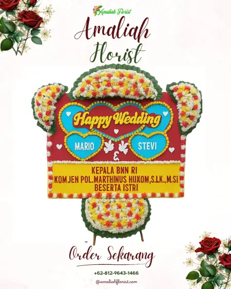 Papan Bunga Pernikahan Mojopahit